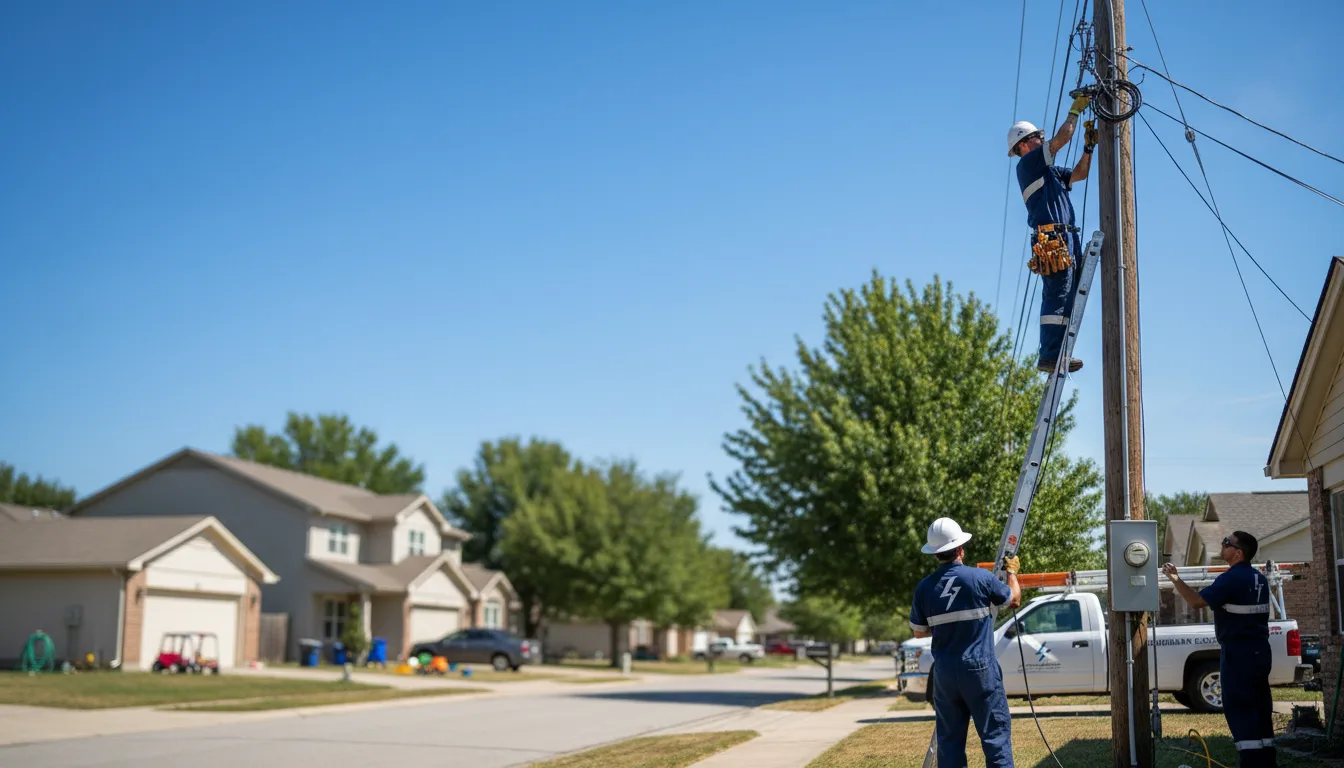 Residential electrician providing installation services in Bruno, MN